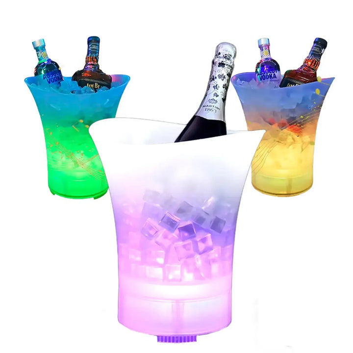 Cubeta Grande Para Hielo Parlante Con Luces LED (5L - 7L)