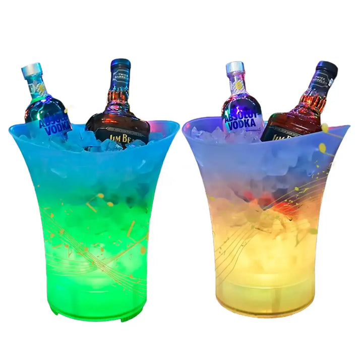 Cubeta Grande Para Hielo Parlante Con Luces LED (5L - 7L)